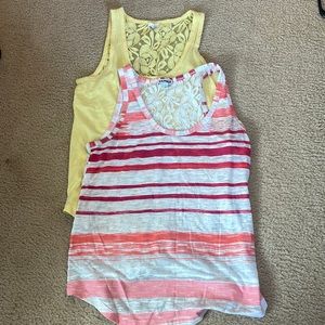 Express Bundle 2 Lace Back Tanks. Women’s Size M